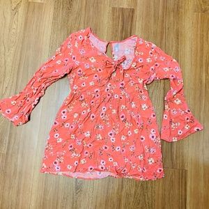 2/$20 Xhilaration Orange Floral Boho Dress L